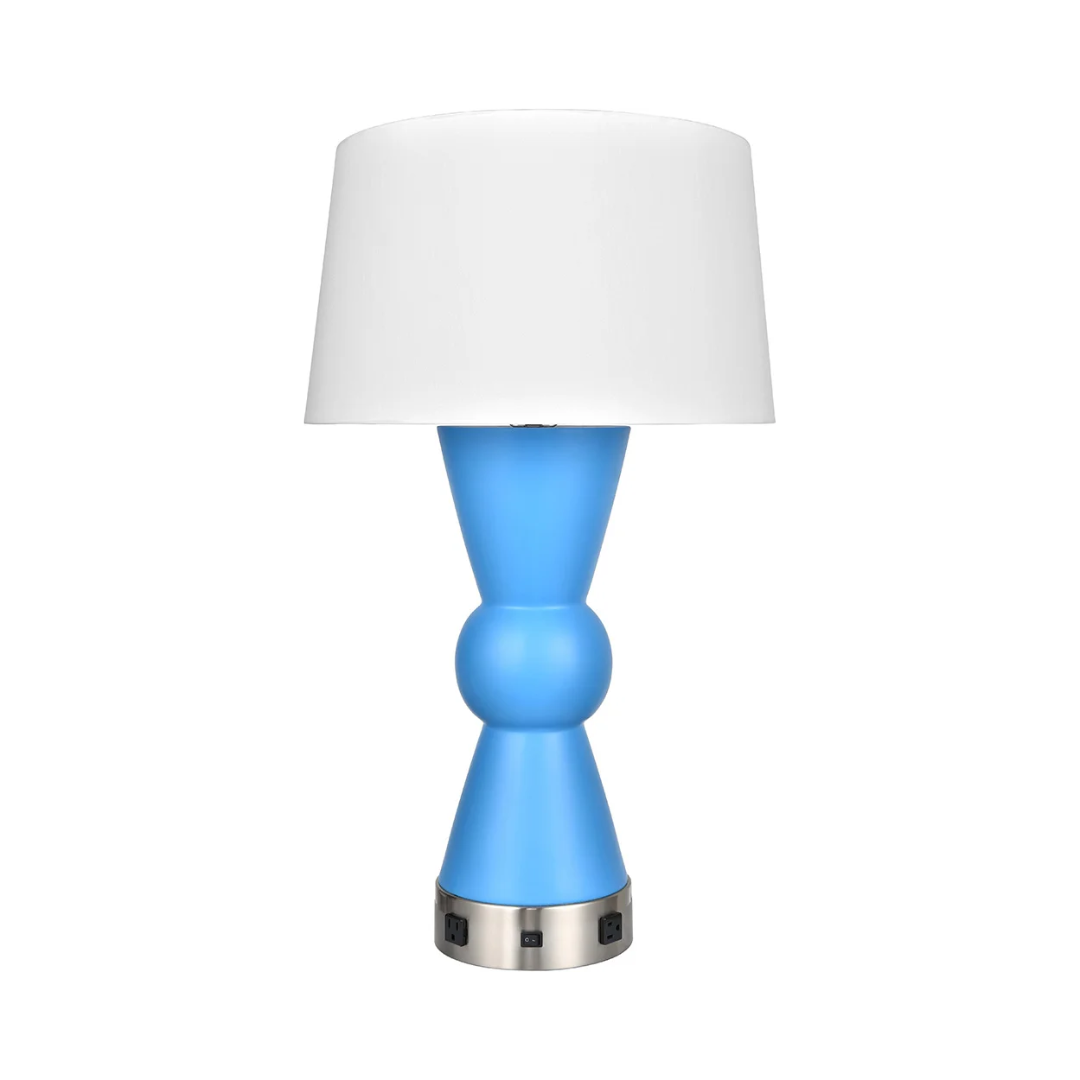 58 Colorblock Console Table Lamp, Navy Blue - Image 1