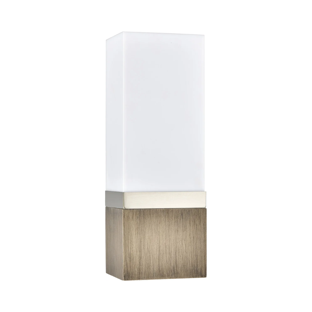62 Brushed Nickel & Cocoa Column Sconce - Image 1