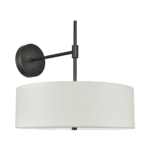 Black & Gray Drum Armed Sconce