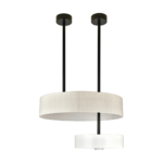 28″ Black Two-Tier Drum Pendant