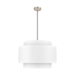 24″ Black Two-Tier Drum Pendant