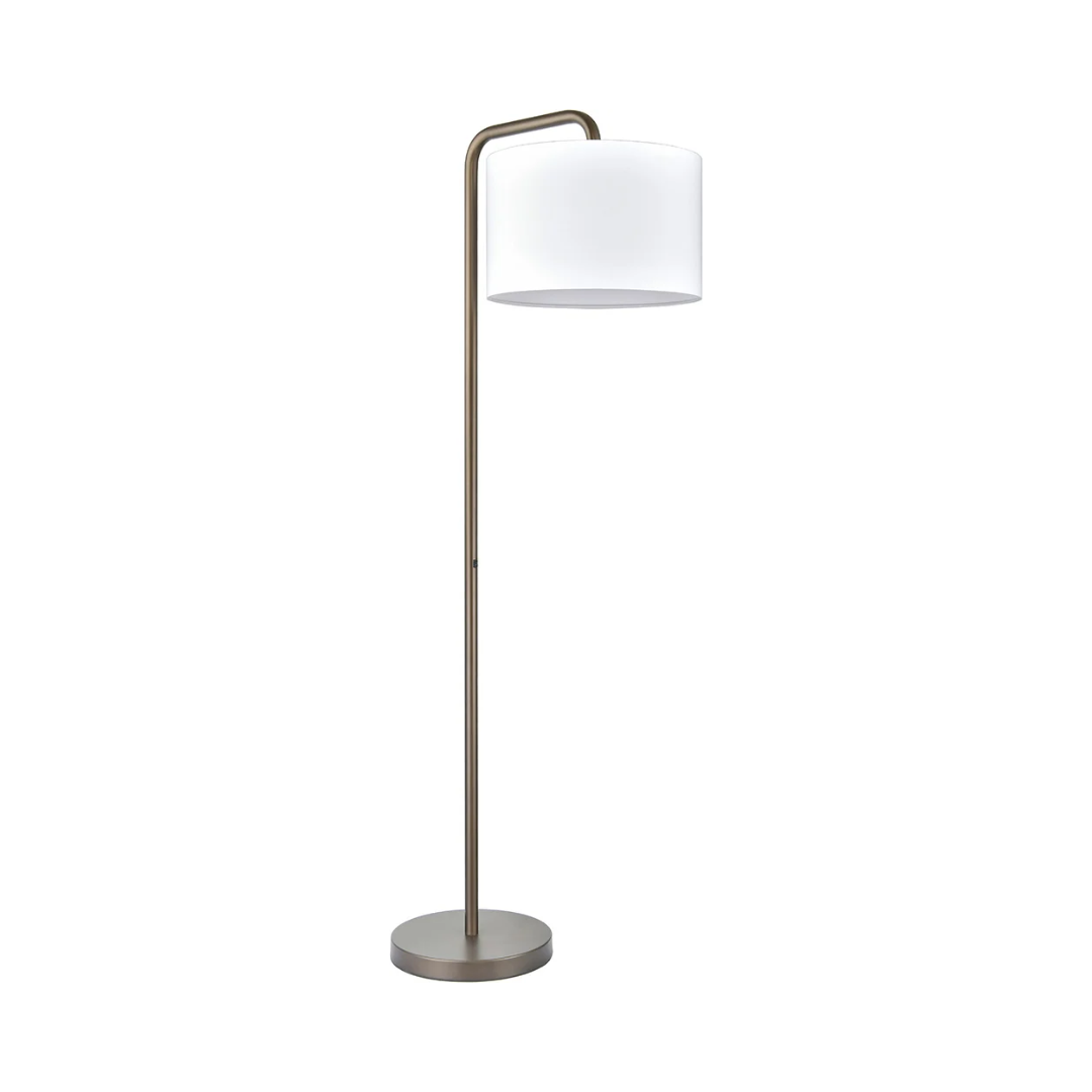 74 Brushed Nickel Angled-Arm Floor Lamp - Image 1