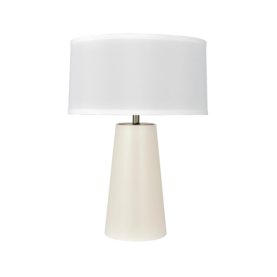 76 White Tapered Column Table Lamp - Image 1