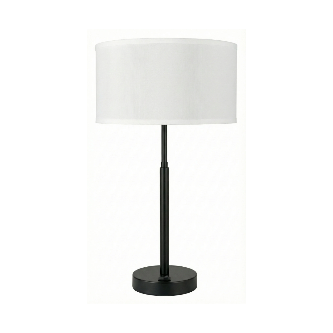 77 Matte Black Wide-Drum Desk Lamp - Image 1