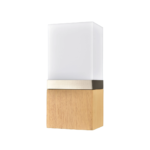 Danish Maple & Brushed Nickel Block Corridor Sconce