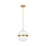 Brushed Brass Globe Pendant