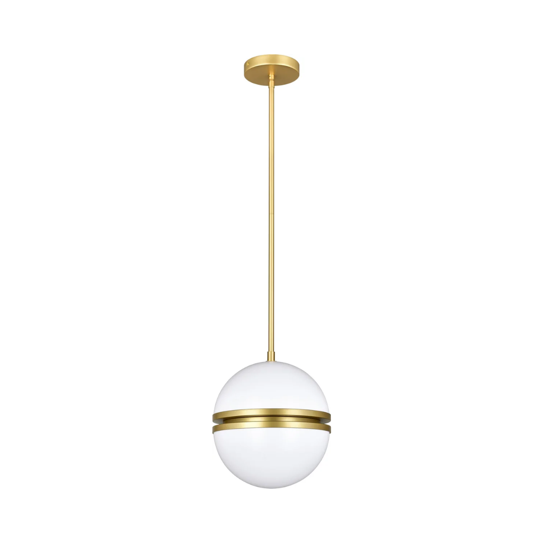 83 Brushed Brass Globe Pendant - Image 1