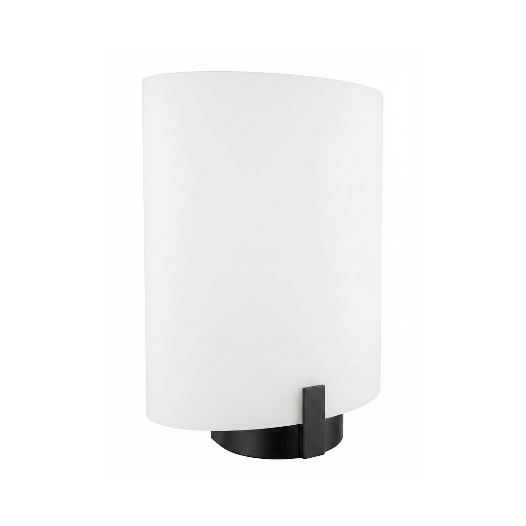 92 Black Frosted Acrylic Corridor Sconce - Image 1