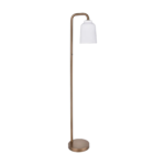 Brushed Bronze Slim Angled-Arm Floor Lamp