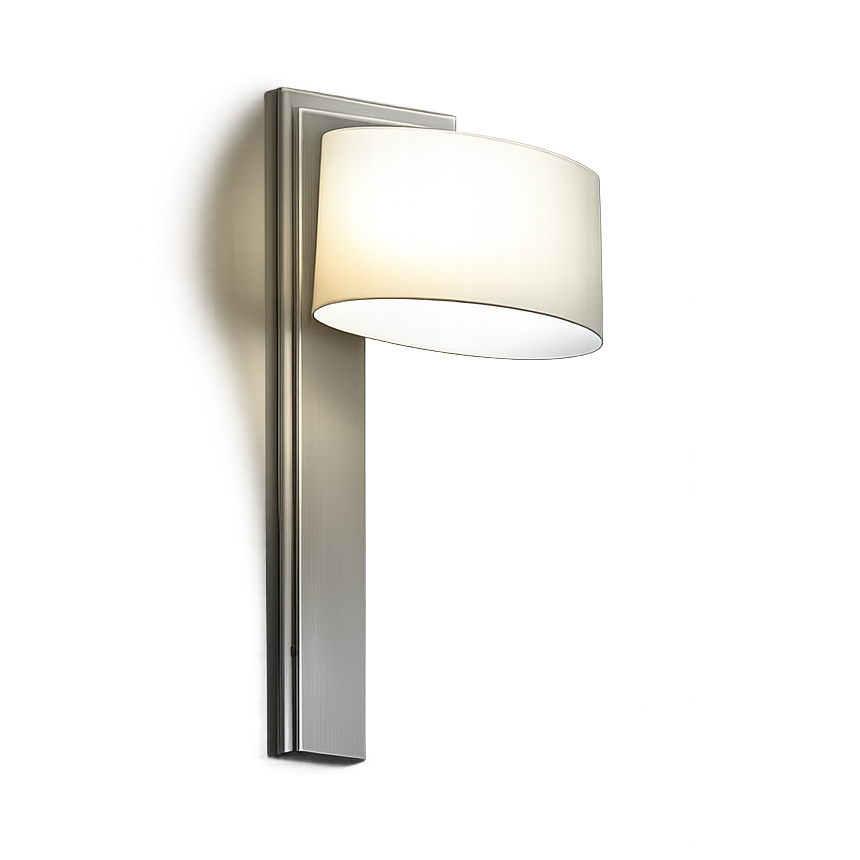 Image Jun 26, 2026, 05_08_03 PM Wall Mounted Pendant | 2 x E26 | Powder Coat & Linen Shade | 18"W x 60"H - Image 1