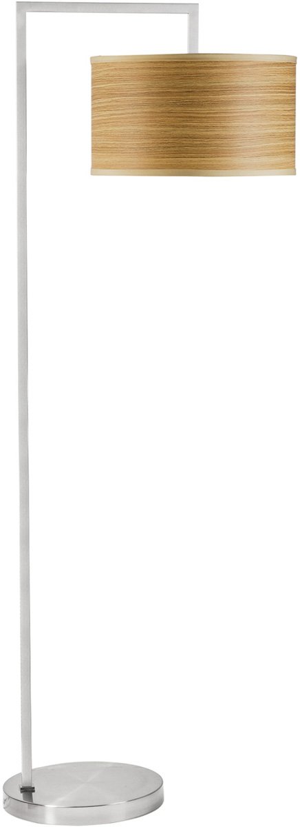 STX-2254FL-B.jpg Brushed Nickel Oversized Drum Floor Lamp - Image 1