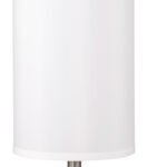 Cylinder End Table Lamp, Brushed Nickel