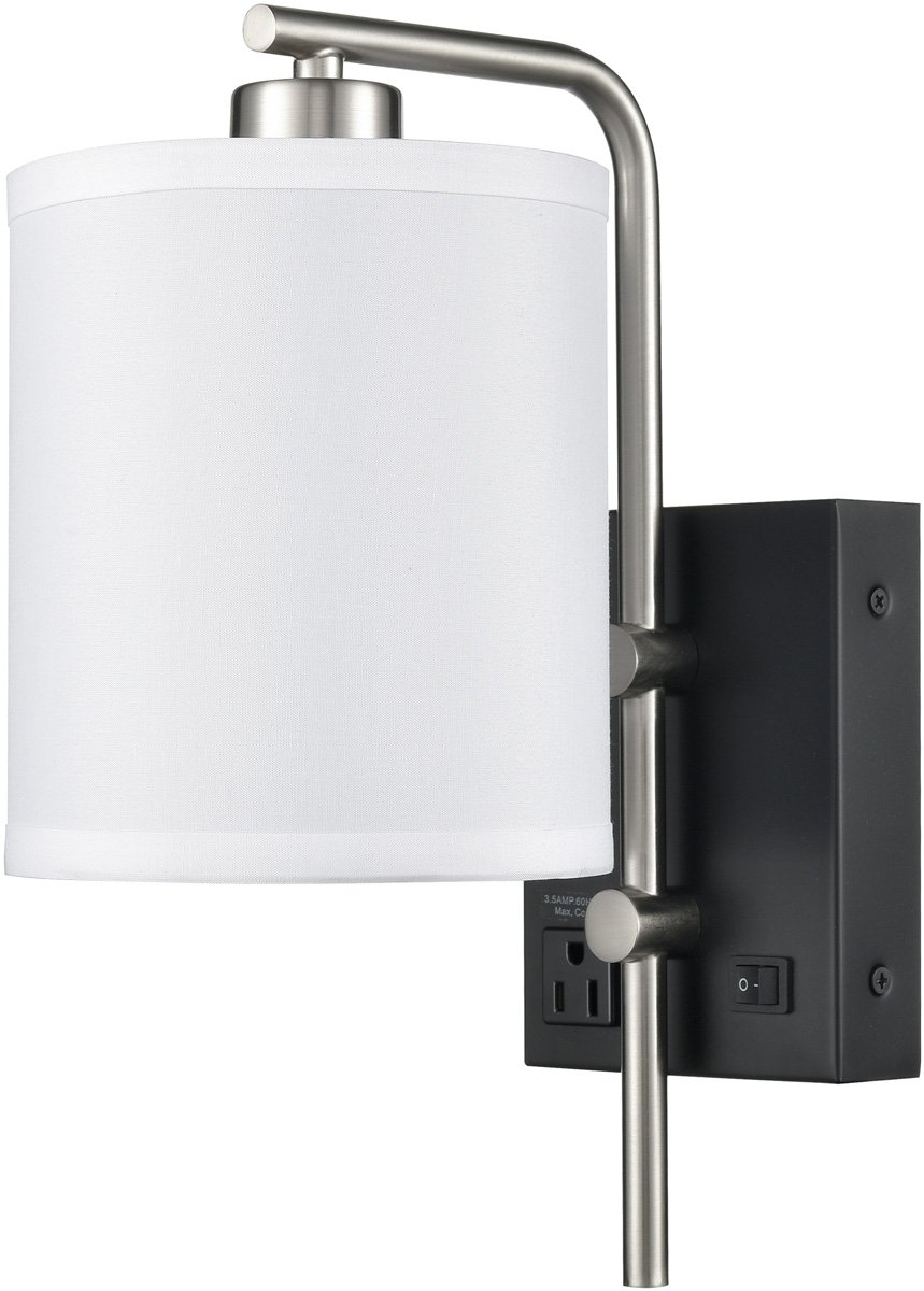 STX-410WS.jpg Valeria Single Wall Lamp with 1 Outlet - Image 1