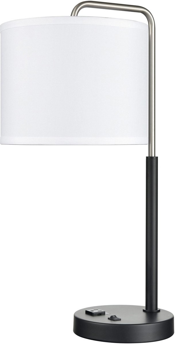 STX-412TS-USB.jpg Valeria Single Table Lamp with 1 Outlet & 1 USB-A - Image 1