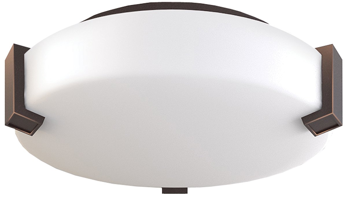 STX-CL6-12DB-E26.jpg 12″ Dark Bronze Ceiling Light with Frosted Acrylic Shade - Image 1