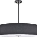 27″ Matte Black Drum Pendant