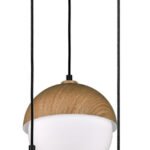Walnut & Black Multi-Pendant Cluster
