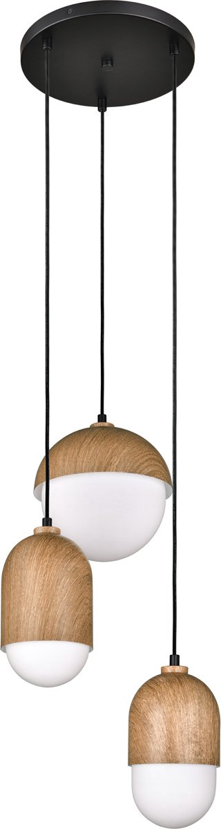 STX-CL632.jpg Walnut & Black Multi-Pendant Cluster - Image 1