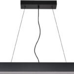 96″ Matte Black Linear Pendant Fixture