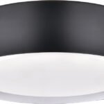 13″ Black Drum Flush Mount