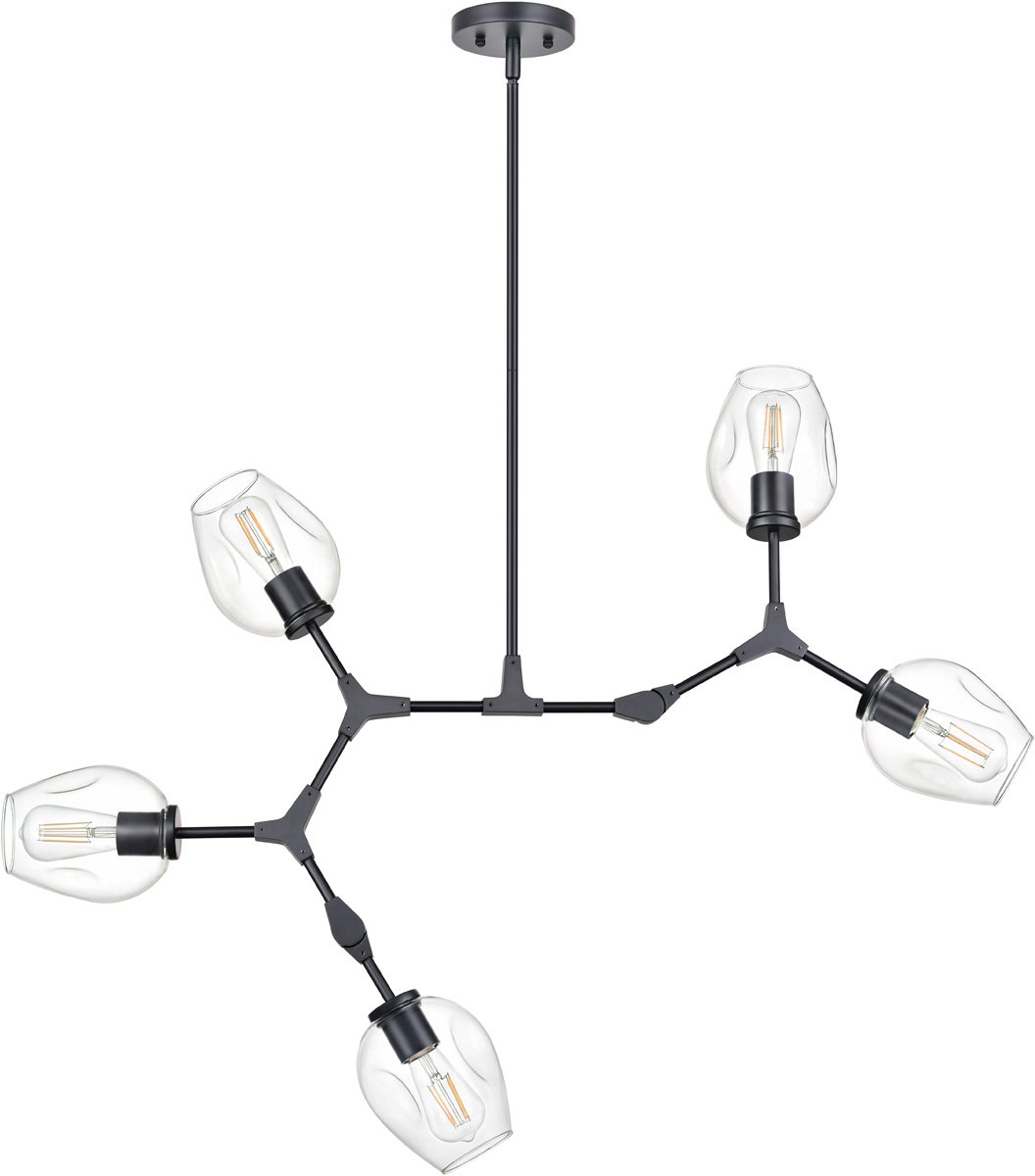 STX-CL637.jpg Black Branch Chandelier - Image 1