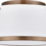 12″ Brushed Bronze Drum Ceiling Light