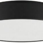 21″ Matte Black LED Flush Mount