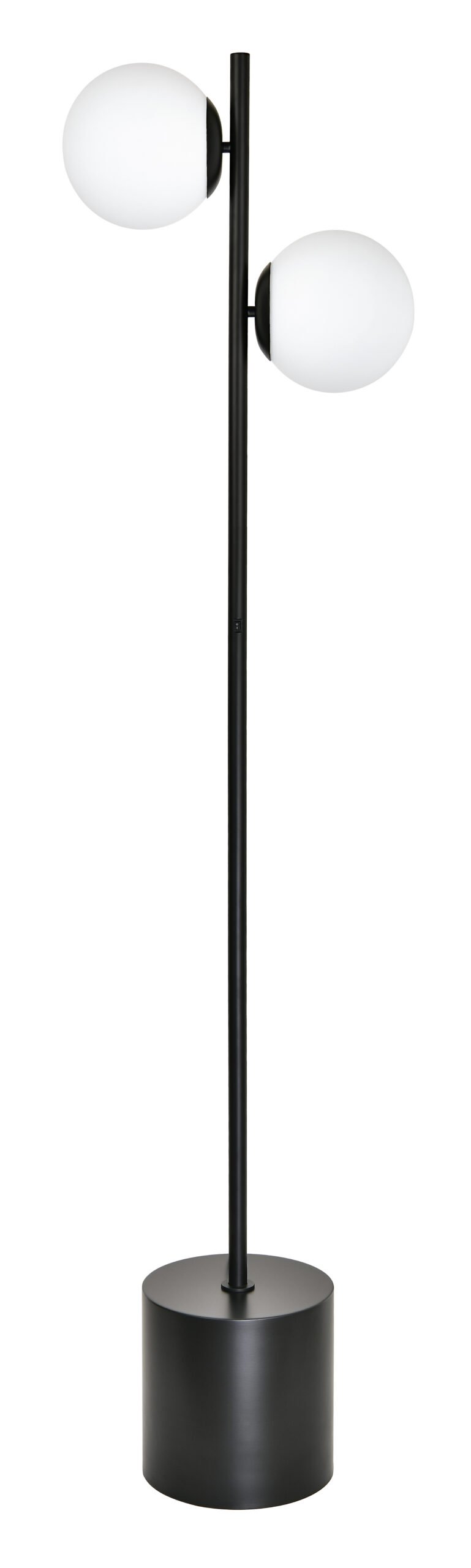 STX-FL444-BLK-scaled-1.jpg Matte Black Globe-Top Floor Lamp - Image 1