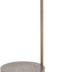 Brushed Bronze Floor Lamp with Side Table