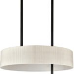 28″ Black Two-Tier Drum Pendant