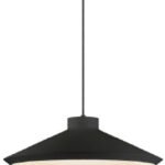 Black Flat Cone Pendant