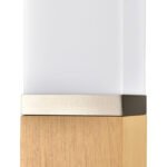 Danish Maple & Brushed Nickel Block Corridor Sconce