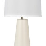 White Tapered Column Table Lamp