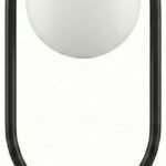 Matte Black & Satin Brass Table Lamp with Acrylic Shade