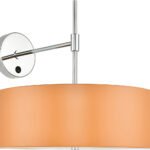 Chrome & Copper Drum Armed Sconce
