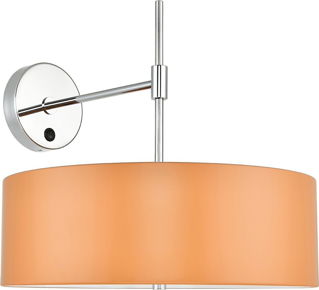 STX-WL407-SEA.jpg Chrome & Copper Drum Armed Sconce - Image 1