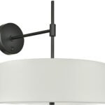 Black & Gray Drum Armed Sconce