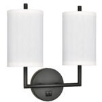 Matte Black Double Cylinder Headboard Sconce