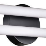 25″ Black Tube Vanity Sconce