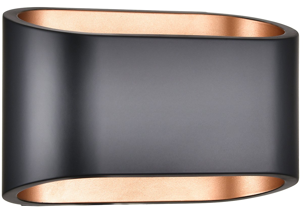 STX-WL627.jpg Black & Gold Oval Up/Down Corridor Sconce - Image 1