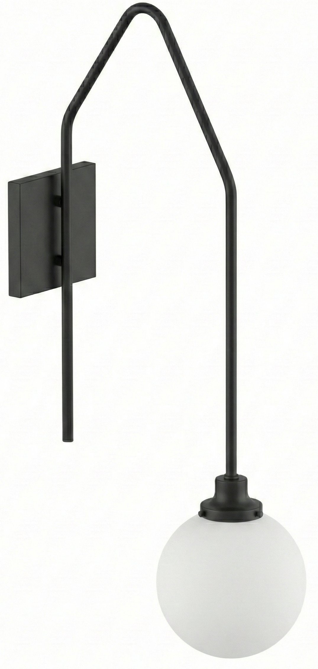 STX-WL976.jpg Matte Black Long-Arm Wall Sconce with Acrylic Shade - Image 1