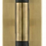 Antique Brass & Matte Black Double-Arm Tall Corridor Sconce