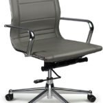 Florence Gray Mid Back Task Chair with Arms