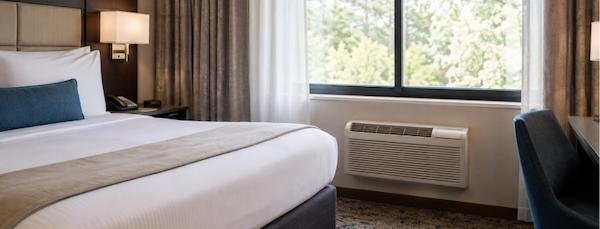 Hotel room with single PTAC replacement