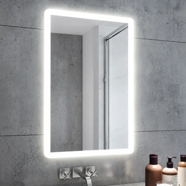 LED Back Lit Anti-Fog Wall Mounted Mirror – Buttonless