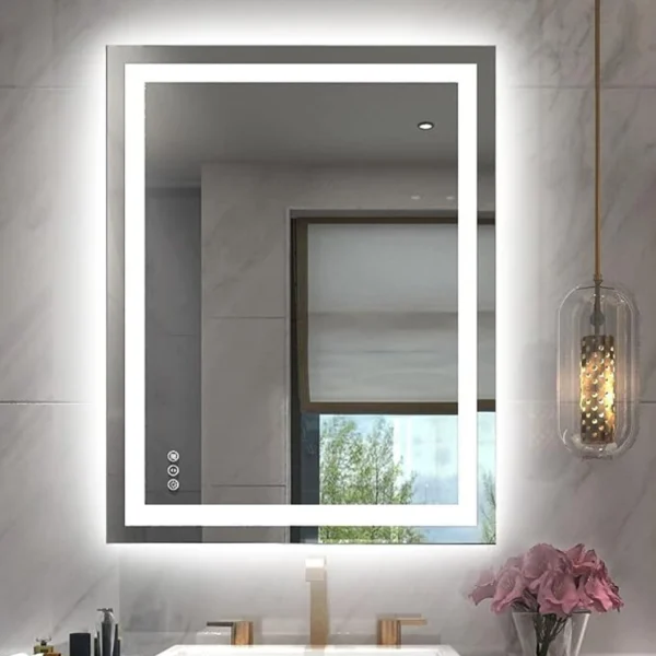 Dual-Light LED Hotel Mirror – Front + Back Lit