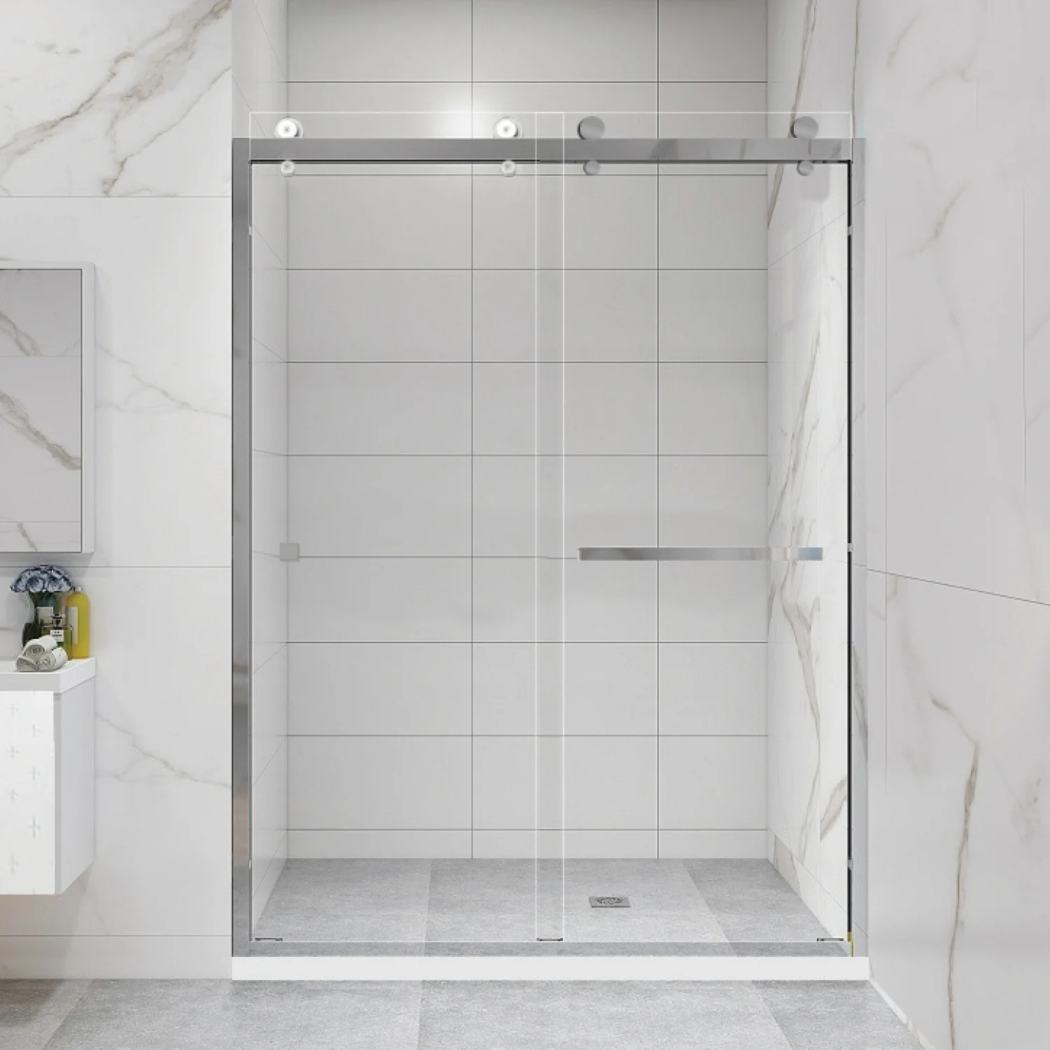 UHS-SD-001-Semi-Frameless-Double-Sliding-Bathtub-1 Semi-Frameless Double Sliding Bathtub/Shower Doors (48" x 76") - Image 1