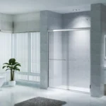 Semi-Frameless Double Sliding Bathtub/Shower Doors (54" x 60")