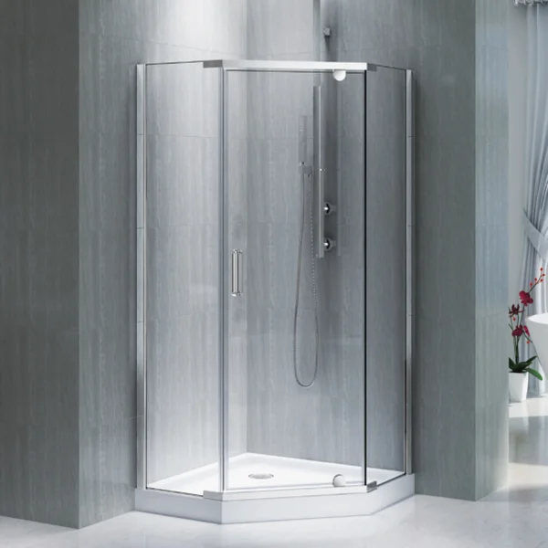 Semi-Frameless Neo-Angle Shower Enclosure
